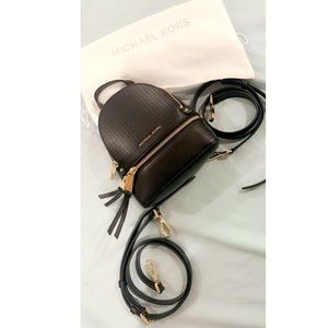 Mini Rhea Leather Michael Kors Backpack